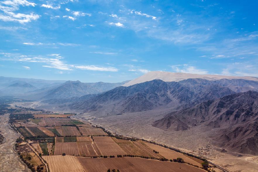 Paisaje cercano a la ciudad de Nazca, Perú